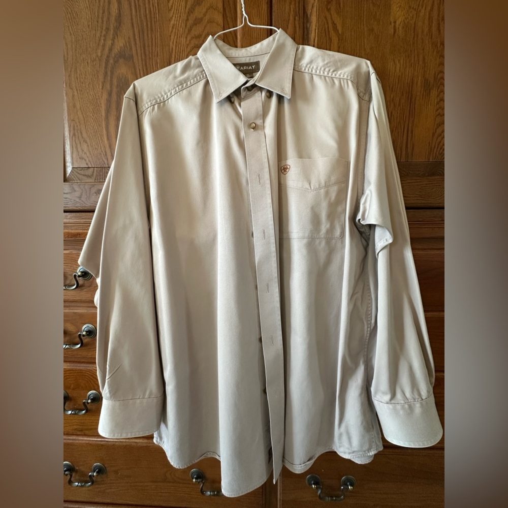 Ariat Men's Khaki Button Down Shirt